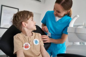 one of our youngest client having his monthly dental check up